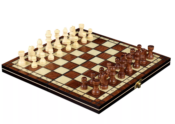 Набор 3 в 1 (шахматы, шашки, нарды) W772_С (размер: L #4 (39см))